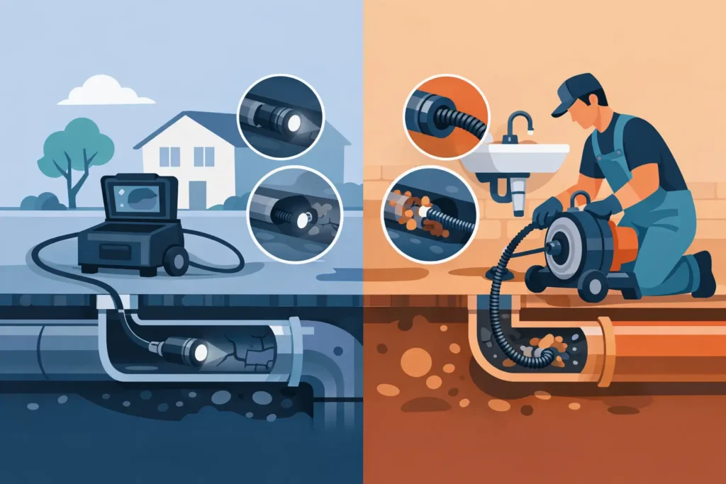 Sewer Camera Inspection Versus Snaking Explained